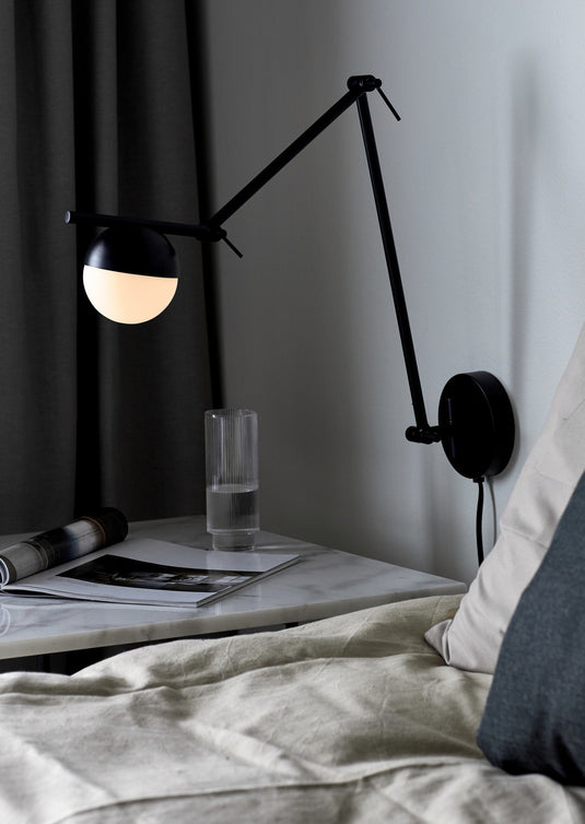 Aplique de Parede Preto CONTINA NORDLUX