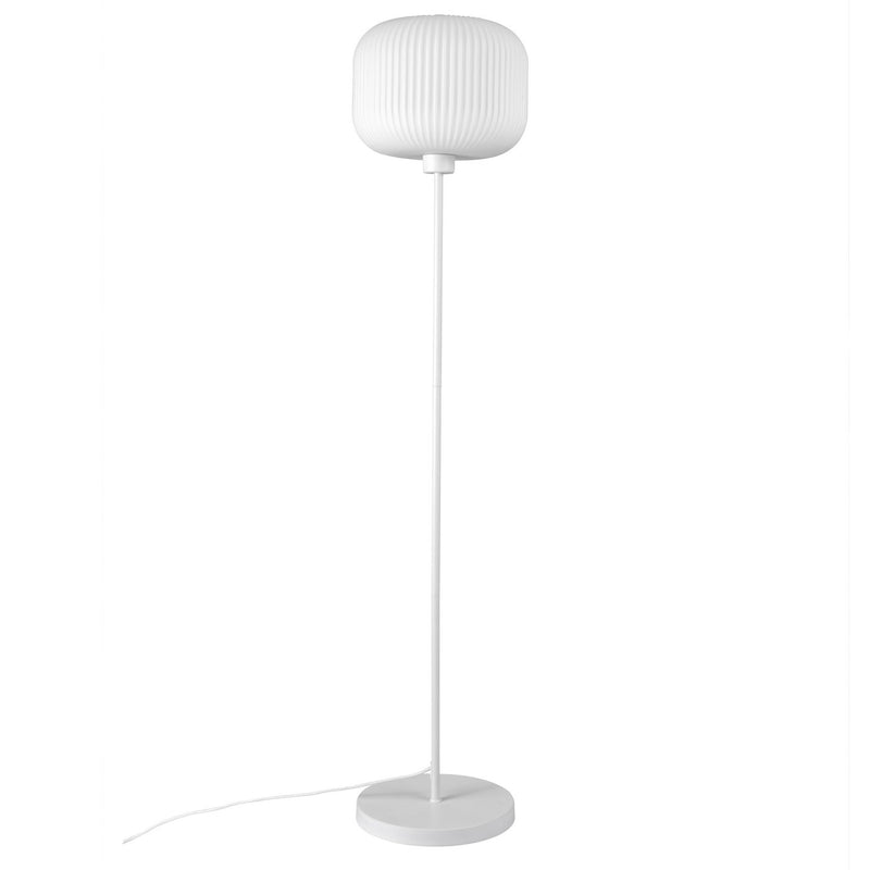 Carregue imagem no visualizador da galeriaCandeeiro de Pé com Vidro Opalino e Metal Branco Milford NORDLUX
