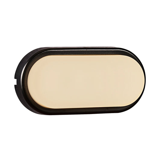 Aplique Exterior Oval Preto Cuba NORDLUX