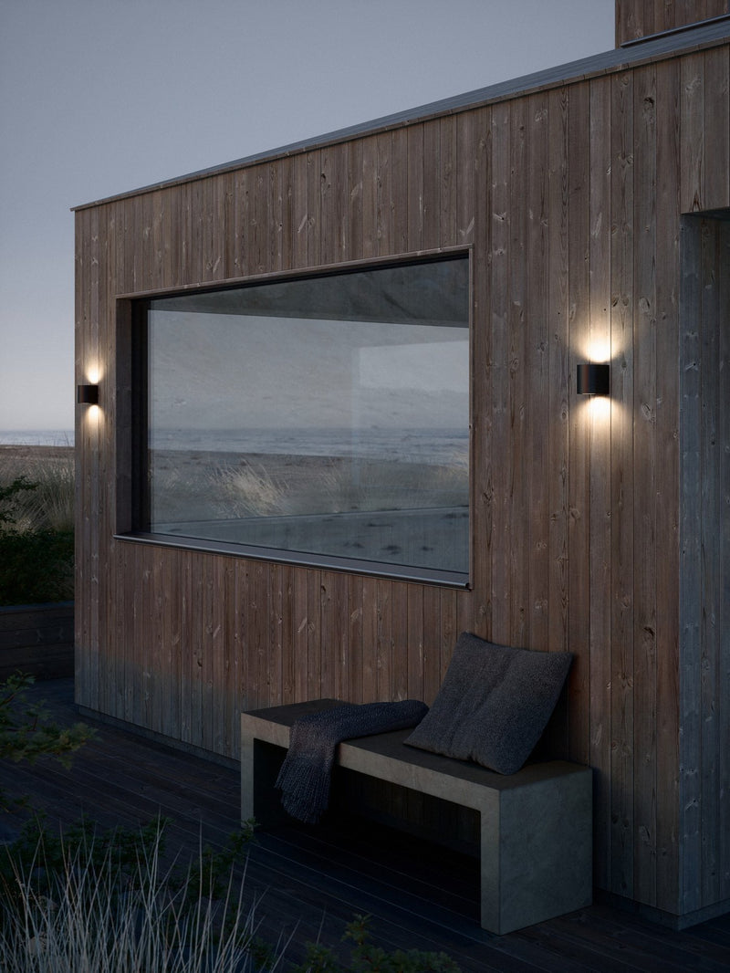 Carregue imagem no visualizador da galeriaAplique de Parede Exterior Preto Seaside Canto 2 NORDLUX
