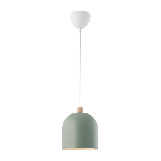 Pendente Streamlined em Tons Suaves com Detalhe em Madeira Gaston NORDLUX