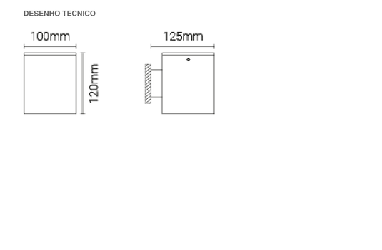 Luminária Saliente de Parede para Exterior Tromilux
