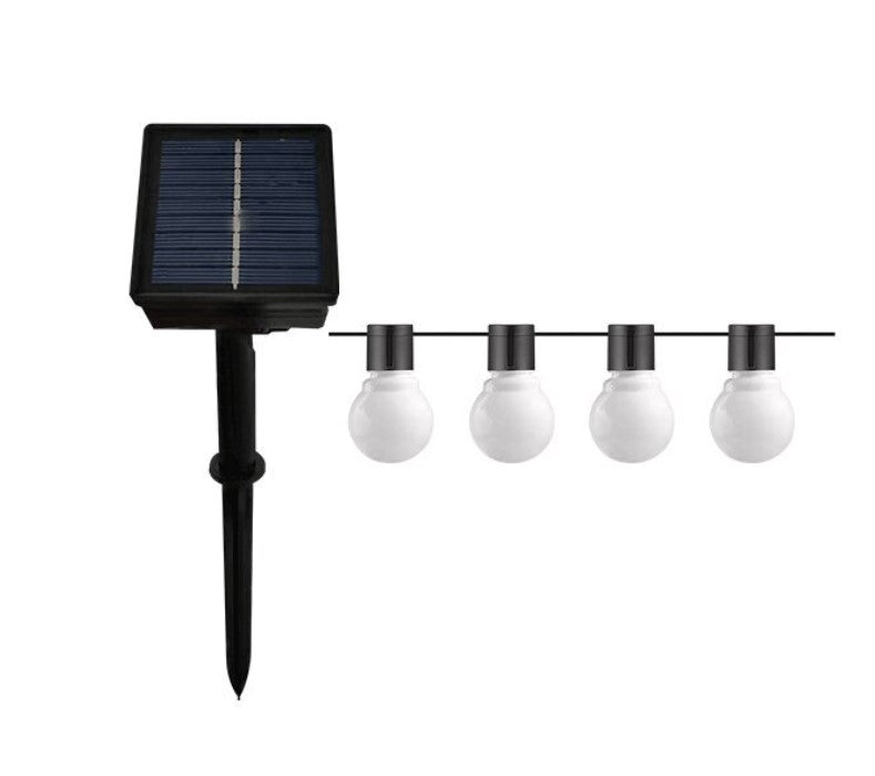 Carregar imagem no visualizador da galeria Grinalda de luzes exterior solar com 7 metros e 20 lâmpadas transparentes. Grinalda solar/cabo de arraial 
