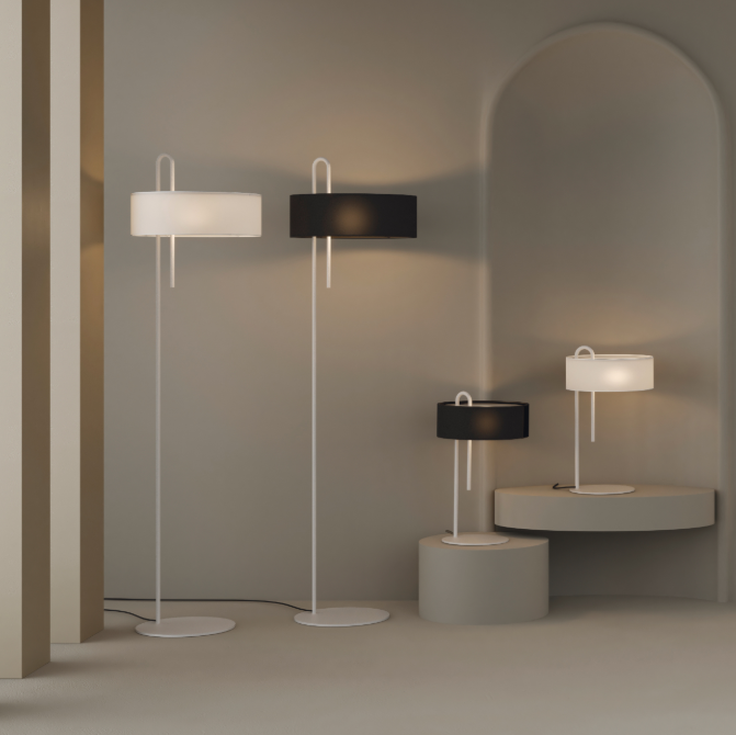 Chargez l&#39;image dans la visionneuse de la galerie, Lampadaire blanc - design de Nacho Timón
