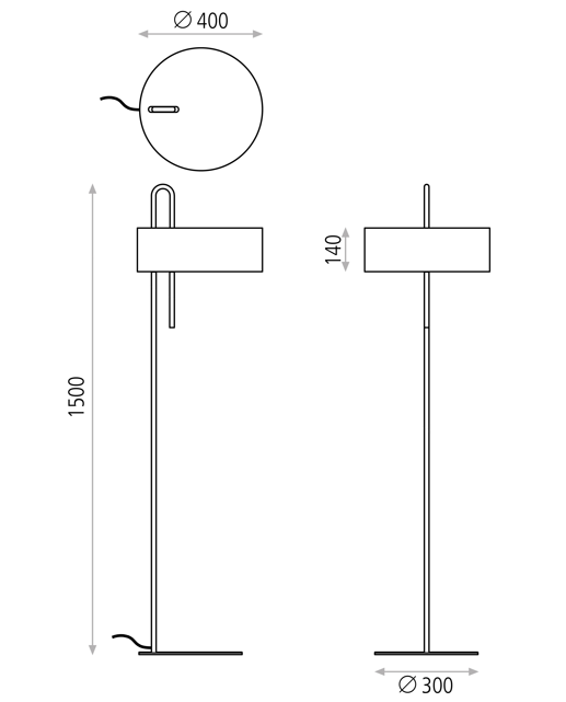 Chargez l&#39;image dans la visionneuse de la galerie, Lampadaire noir - design Nacho Timón

