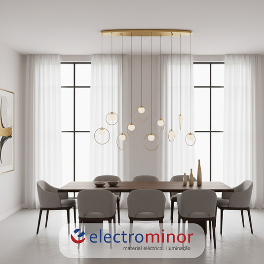 Candeeiro de teto dourado Portocolom - Eglo