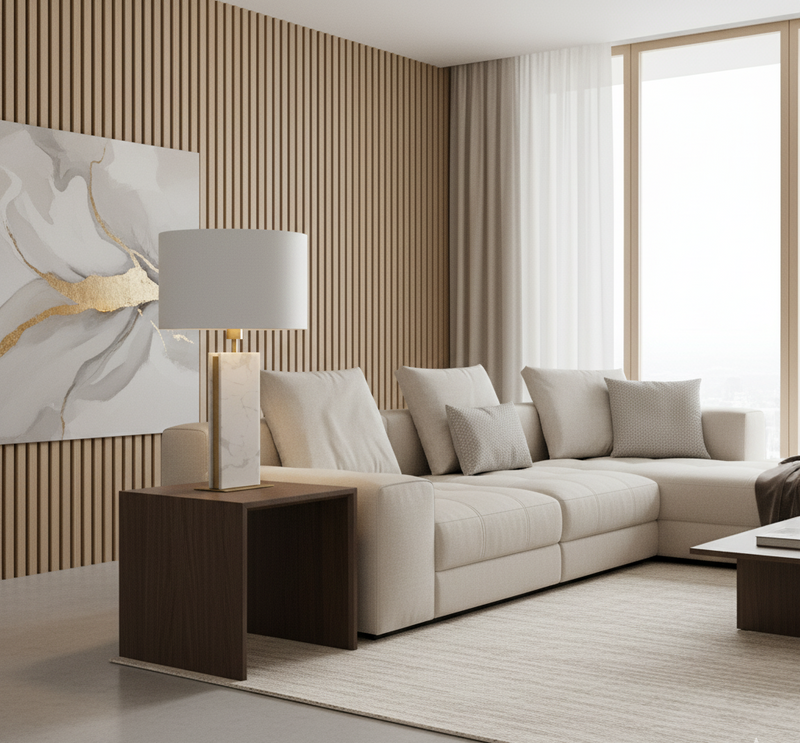 Load image into Gallery viewer, Candeeiro de mesa em pedra, branco e dourado, Belesar - Eglo
