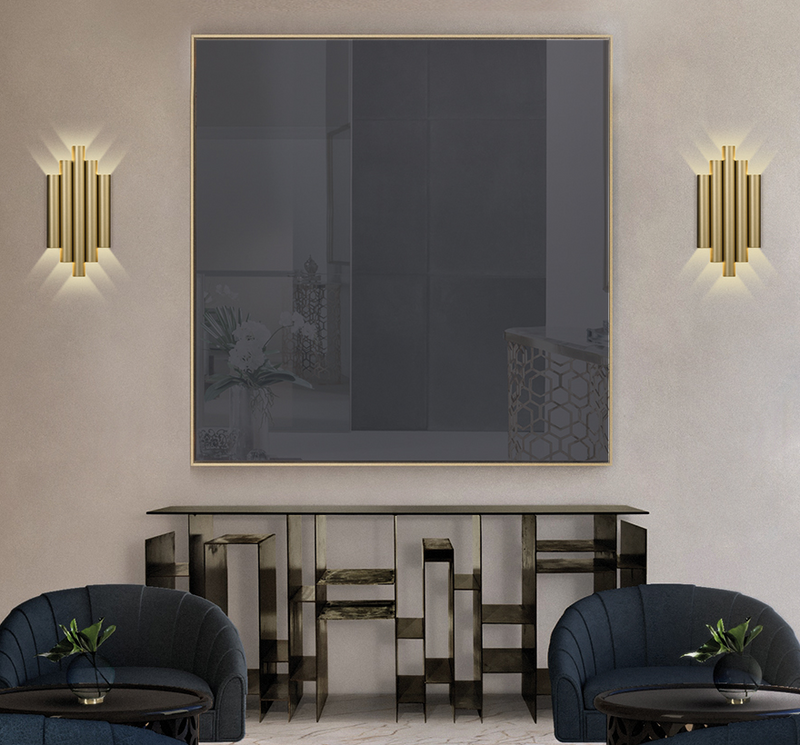 Load image into Gallery viewer, Gold metal LED wall light
