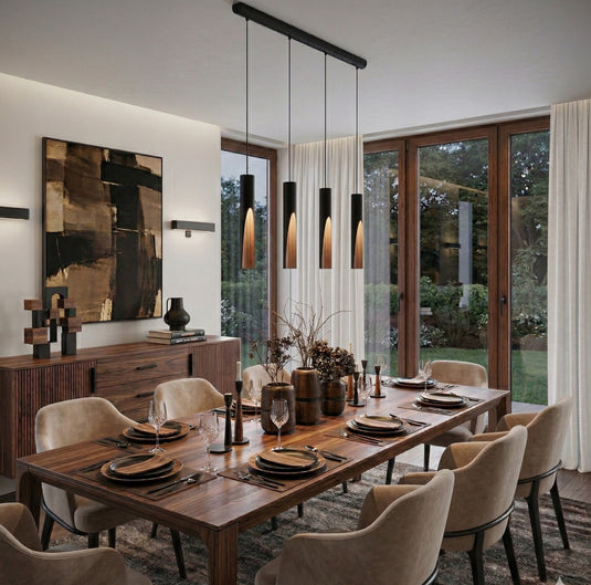 Candeeiro de teto preto e madeira Barbotto 901733 - Eglo