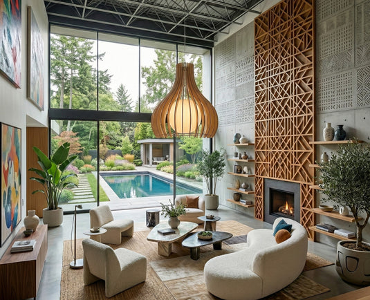 Candeeiro de teto Tindori diâm. Ø500mm, madeira - 96214 - Eglo