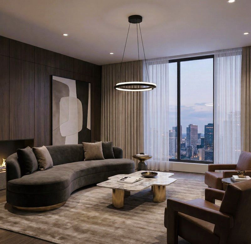 Carregue imagem no visualizador da galeriaCandeeiro de teto Mezzomonte, preto, com iluminação inteligente ajustável - Eglo
