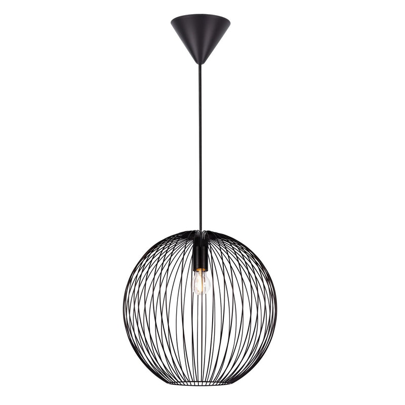 Carregue imagem no visualizador da galeriaCandeeiro Suspenso Preto BERONI NORDLUX
