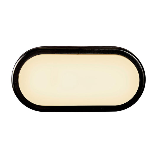 Aplique Exterior Oval Preto Cuba NORDLUX