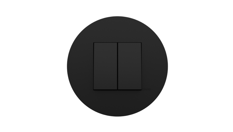 Cargue la imagen en el visor de la galería, Efapel - Interruptor de Araña 2 Módulos en Negro Mate - Serie Quadro 45
