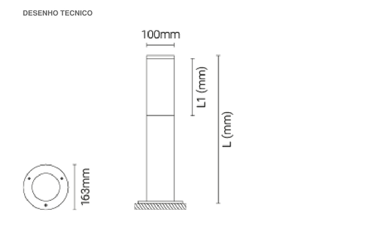 Luminária Saliente de Piso para Exterior Tromilux