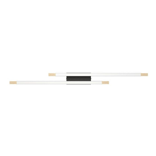 Candeeiro de teto LED com madeira e aço preto CAMACHO EGLO