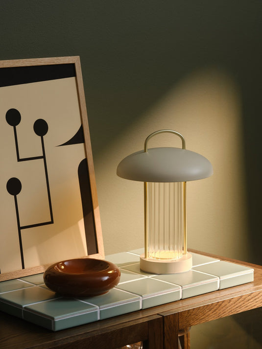 Candeeiro de Mesa Portátil Bege MIRANO NORDLUX