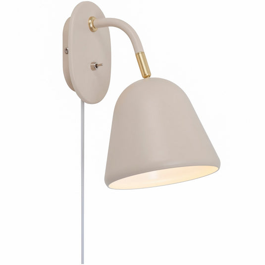 Aplique de Parede Vintage com Detalhes em Latão Bege FLEUR NORDLUX