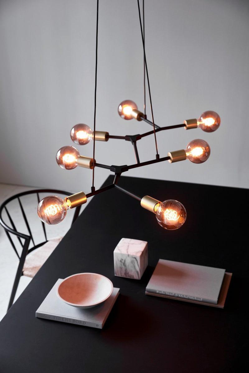 Load image into Gallery viewer, 7-Spot Pendant Industrial Preto JOSEFINE NORDLUX
