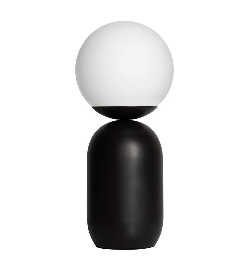 Chargez l'image dans la visionneuse de la galerie, Candeeiro de Mesa Preto com Vidro Opalino Notti NORDLUX
