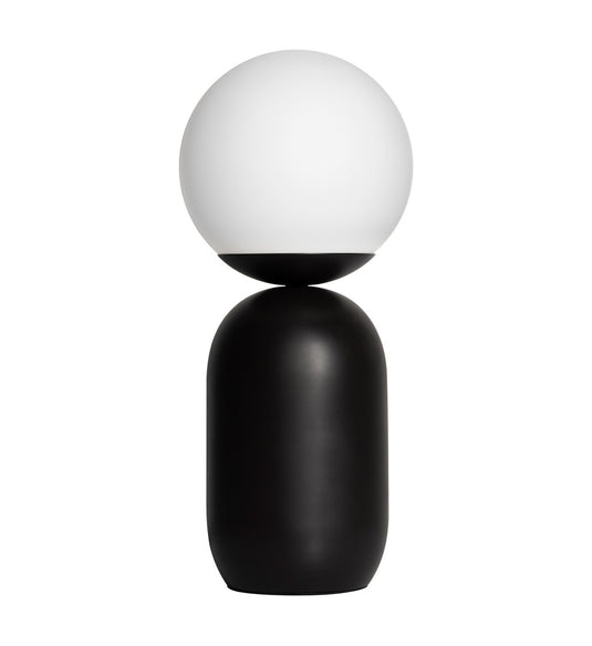 Candeeiro de Mesa Preto com Vidro Opalino Notti NORDLUX