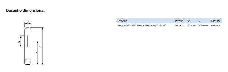 Carregue imagem no visualizador da galeriaLâmpada de vapor de sódio Philips 70W - Cor 1900 K- E27 - 630 Lm
