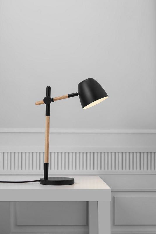 Candeeiro de Mesa Preto com Cabeça Ajustável THEO NORDLUX