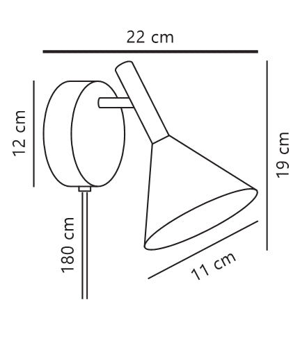Carregue imagem no visualizador da galeriaAplique de Parede Preto Kelvis NORDLUX
