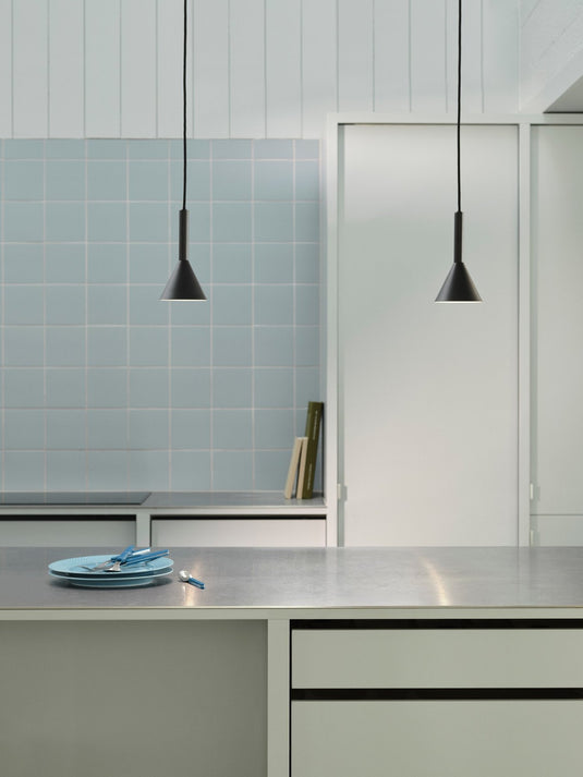 Candeeiro Suspenso com Dois Abat-jours Cónicos Preto Kelvis 2-Kit NORDLUX