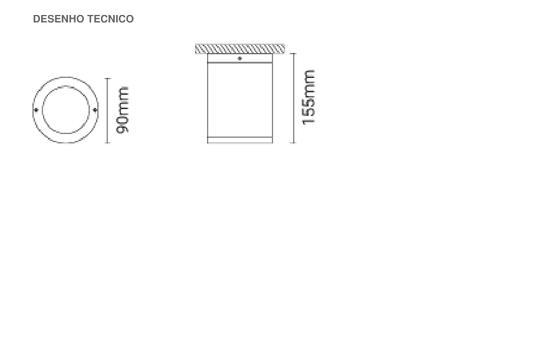 Luminária Saliente de Alumínio para Exterior Tromilux