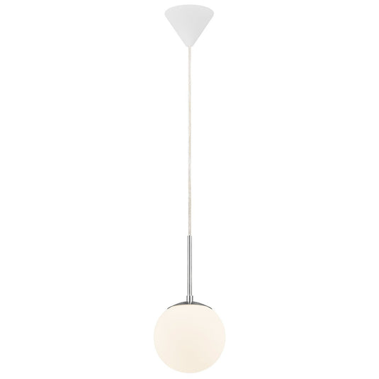 Candeeiro Suspenso Moderno com Vidro Opalino Branco CAFE NORDLUX