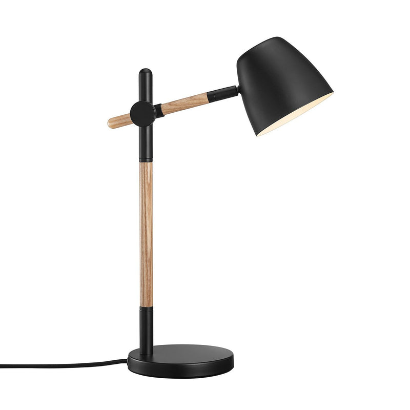Carregue imagem no visualizador da galeriaCandeeiro de Mesa Preto com Cabeça Ajustável THEO NORDLUX
