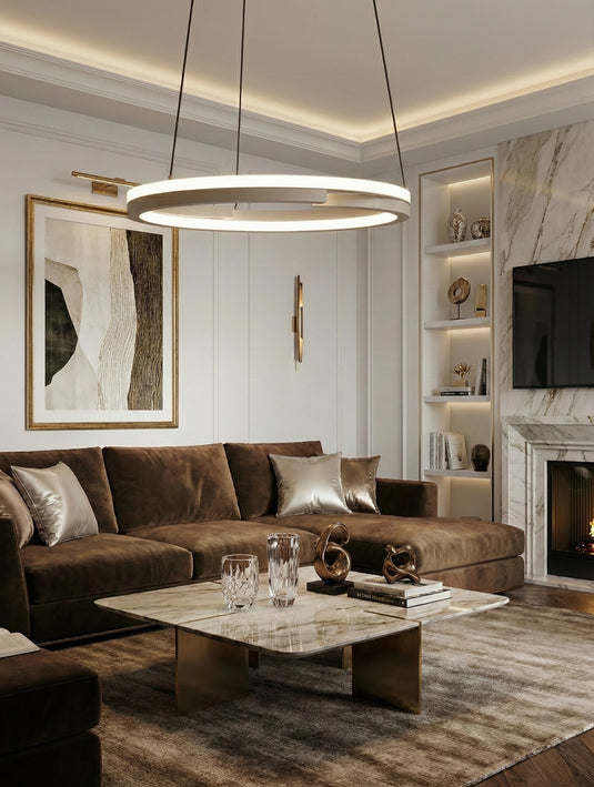 Candeeiro de teto Mezzomonte, bege, iluminação inteligente ajustável - Eglo