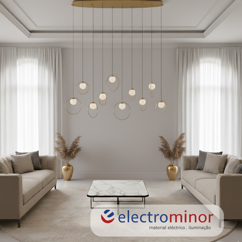 Load image into Gallery viewer, Candeeiro de teto dourado Portocolom - Eglo
