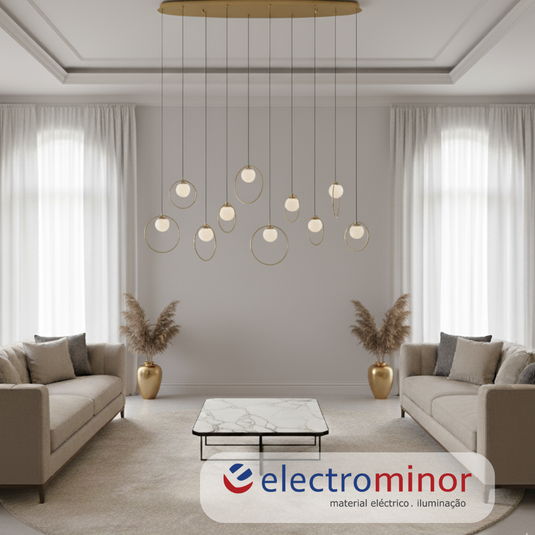 Candeeiro de teto dourado Portocolom - Eglo