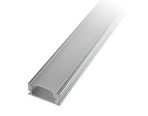 Perfil p/ Fita Led Saliente Difusor Opalino 2 metros 