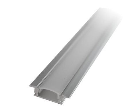 Perfil p/ Fita Led embutir Difusor Opalino 2m 