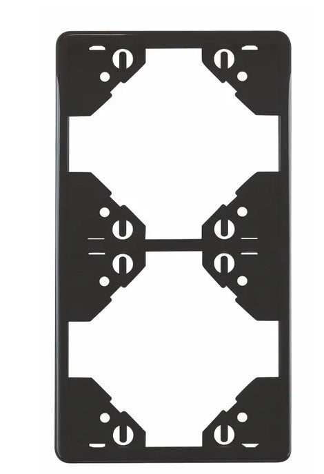 Efapel - Espelho duplo vertical - preto mate - 50922 TPM