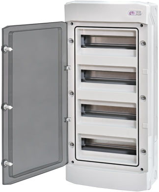 Electrical distribution panel - WATERPROOF 48 MOD. TRANSPARENT DOOR WITH NEUTRAL AND EARTH BUS IP65