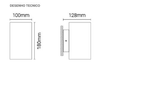 Luminária Saliente de Parede para Exterior Tromilux