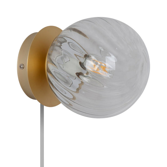 Aplique de Parede Art Deco com Cúpula de Vidro Chisell NORDLUX