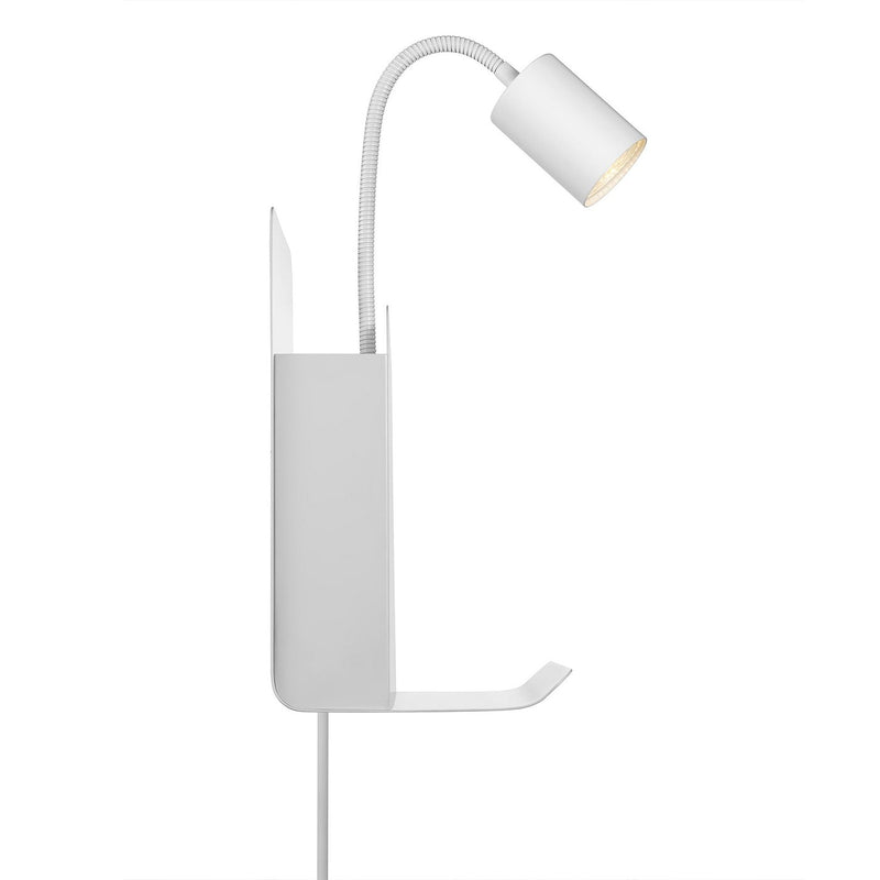 Carregue imagem no visualizador da galeriaAplique de Parede Multifuncional com Prateleira e USB ROOMI NORDLUX
