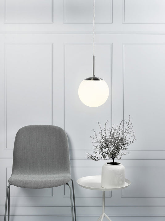 Candeeiro Suspenso Cafe 20 em Vidro Opalino Branco NORDLUX