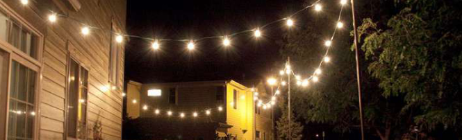 Carregue imagem no visualizador da galeriaCabo arraial/Grinalda de luzes exterior/ com 6 metros e 10 lâmpadas transparentes de c
