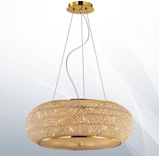 Lampada da soffitto a sospensione Ideal Lux Pasha SP14 oro 164984