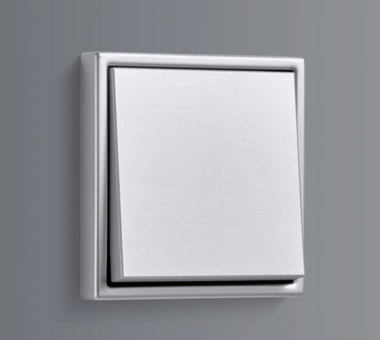 Single switch button in aluminium, LS 990 - JUNG