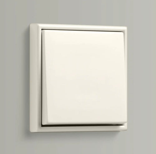 Single switch button in ivory finish, LS 990 - JUNG