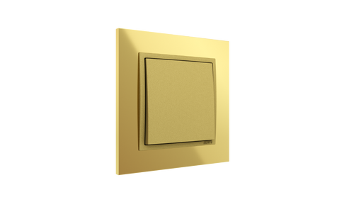 Comutador de Escada Ouro/Dourado, Logus 90 Metallo - Kit Completo