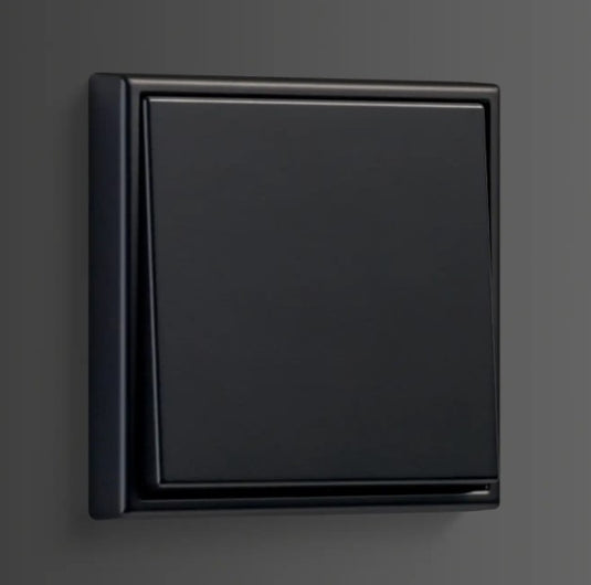 Bouton-poussoir simple noir mat, LS 990 - JUNG