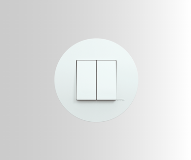 Comutador de Escada Duplo - Siza Vieira - branco - Kit Completo
